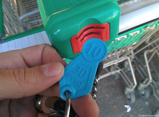 Token for Shopping Trolley 3D Printed