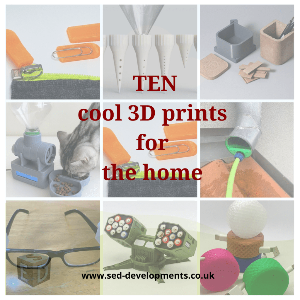 10 3D Prints for the Home - photo collage