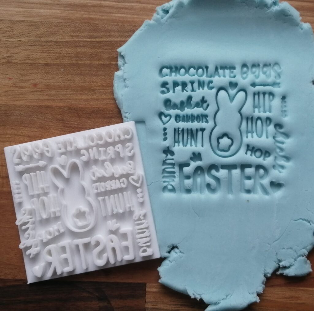 Easter embossing plaque square
