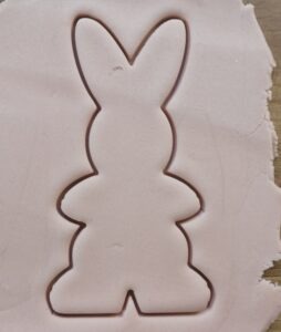 Front facing bunny Easter cookie cutter
