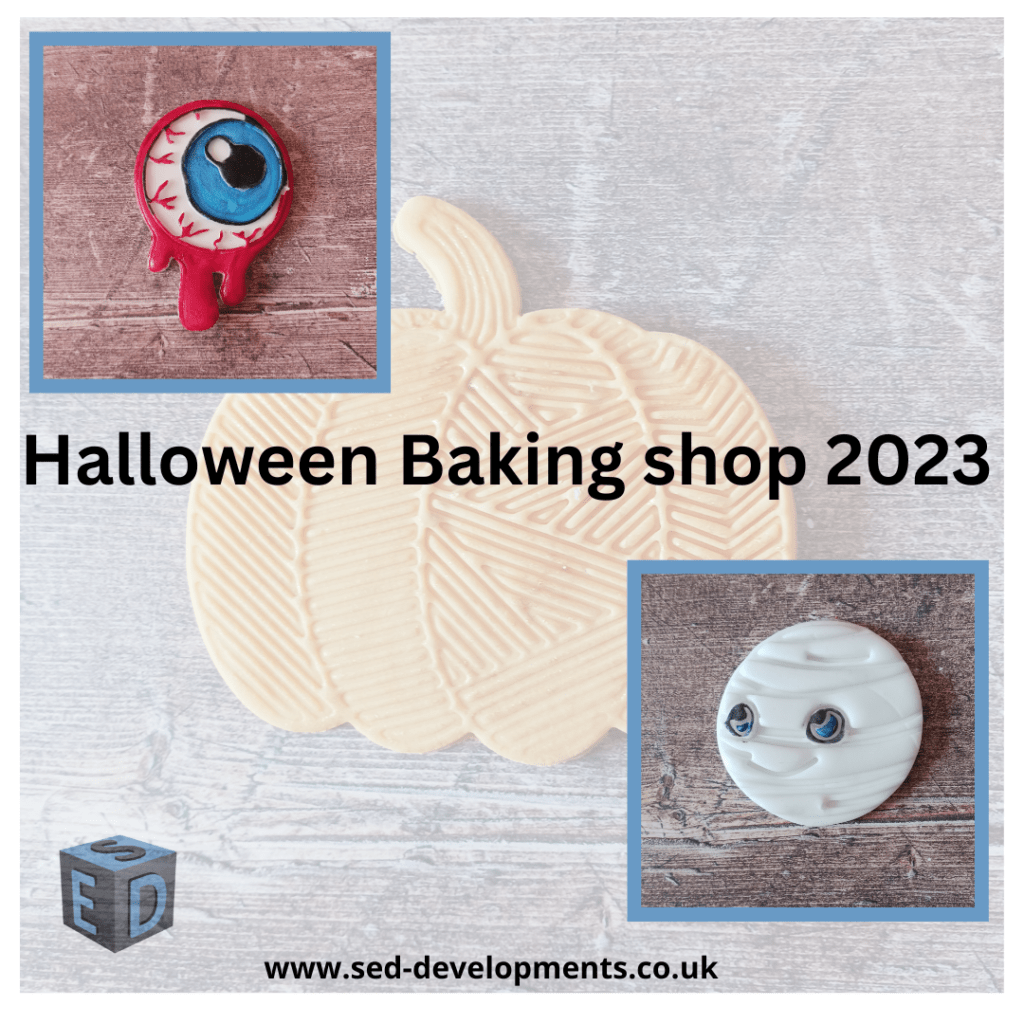Halloween Baking Shop 2023 - pumpkin, mummie,eyeball cutters and fondant stamps