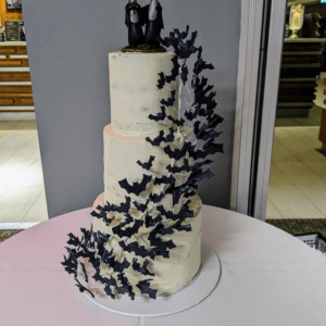 Five Crafting Days of Christmas - bat wedding cake