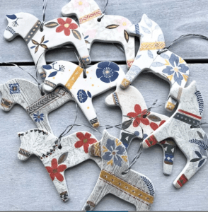 Debbie's decoupage Scandi horse