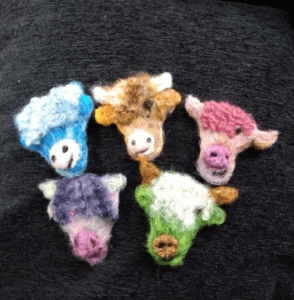 Five Crafting Days of Christmas - felted highland cow