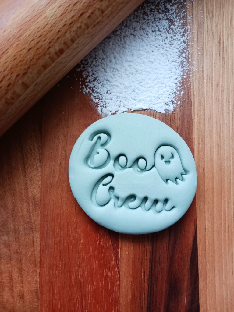 Boo Crew round embossing Stamp